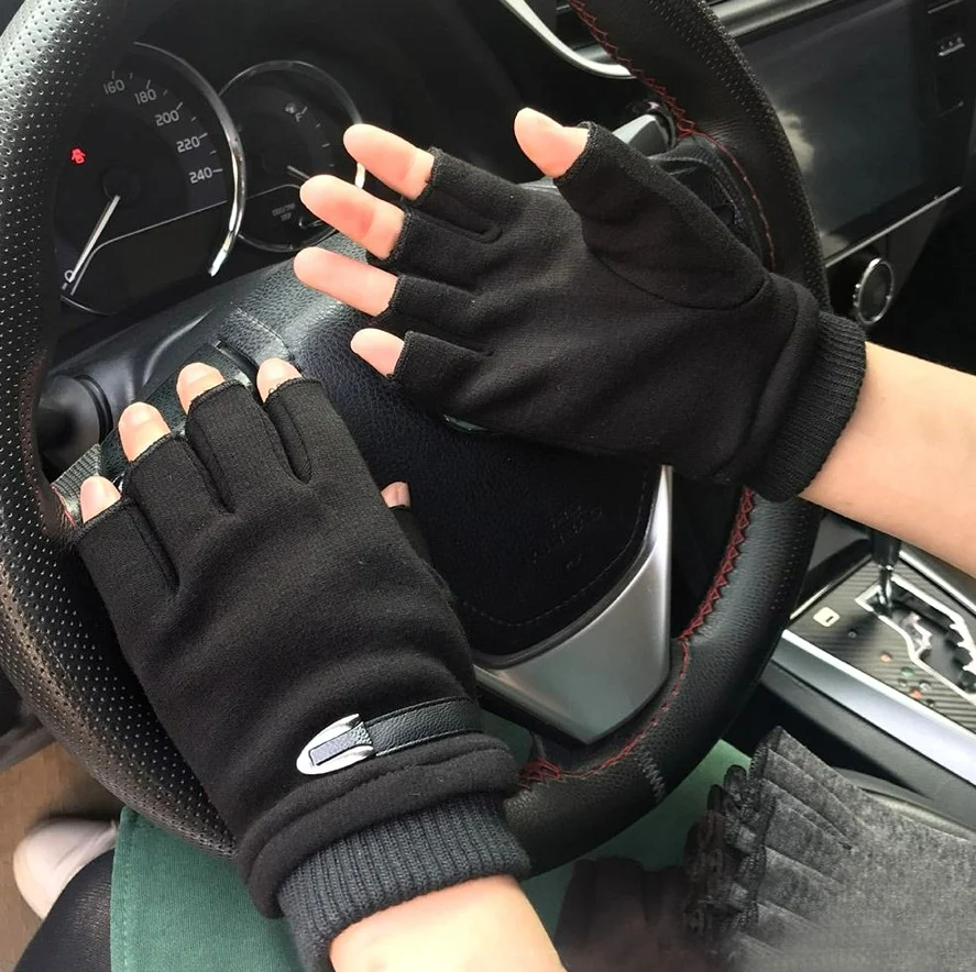 Vīriešu ziemas cimdi S107, melni