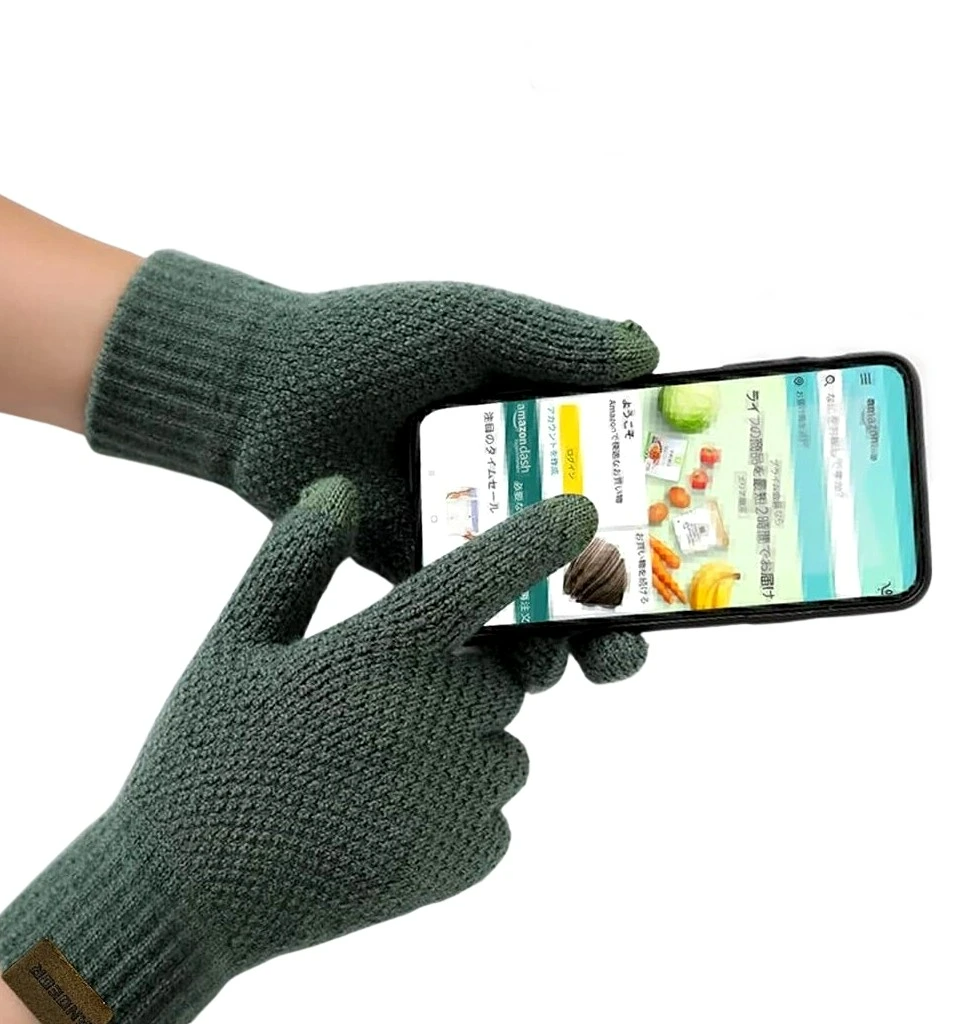 Vīriešu ziemas cimdi S99, zaļi