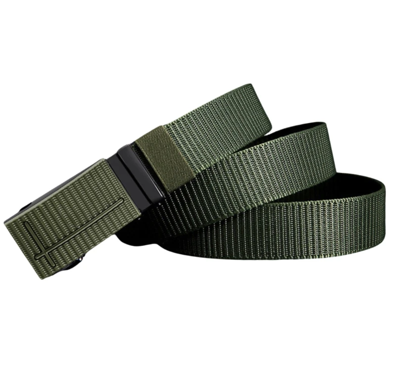 Zaļa vīriešu elastīgā josta ar automātisko bikšu sprādzi D2