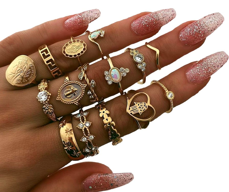 Gredzenu komplekts - Boho, 14 gab.