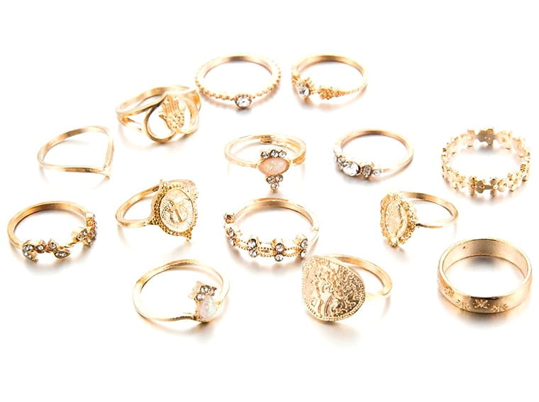 Gredzenu komplekts - Boho, 14 gab.