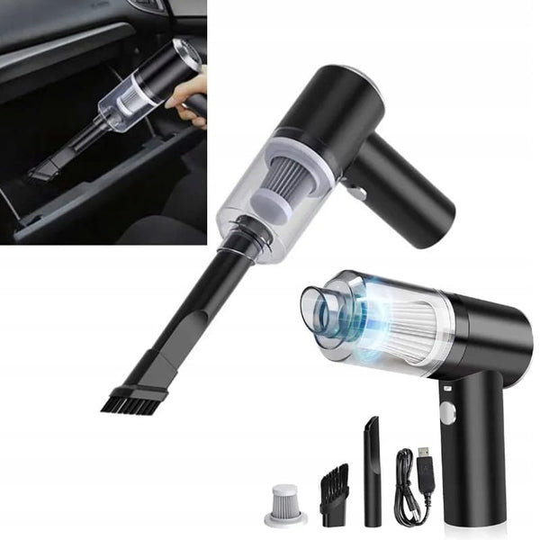 Automašīnas putekļsūcējs USB, jaudīgs 120 W, LED, 35 kPa, kompakts