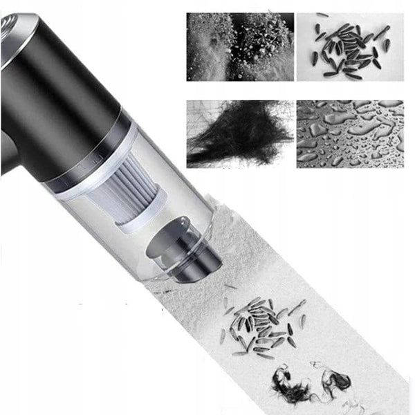 Automašīnas putekļsūcējs USB, jaudīgs 120 W, LED, 35 kPa, kompakts