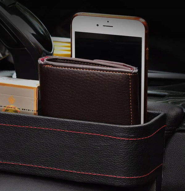 Automašīnas ādas organizators krūzītēm, telefonam un atslēgām