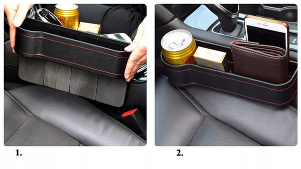 Automašīnas ādas organizators krūzītēm, telefonam un atslēgām