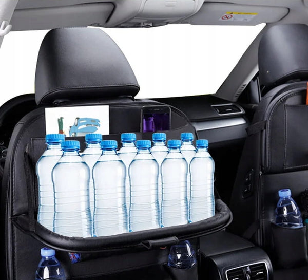 Automašīnas organizators, bērnu galds ar planšetdatoru un krūzīšu turētāju