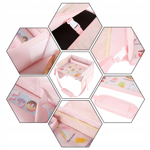 Bērnu ceļojumu galds automašīnai, bēšs