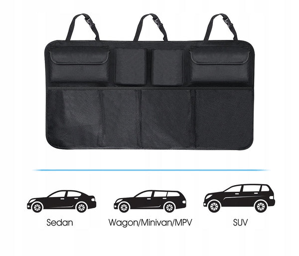 Automašīnas bagāžnieka organizators, trīs nodalījumi