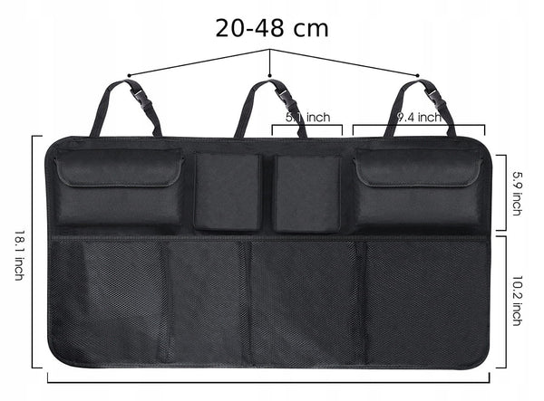 Automašīnas bagāžnieka organizators, trīs nodalījumi