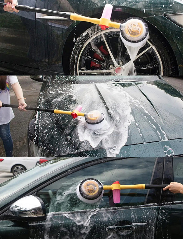 Automašīnas birste, rotācijas birste ar šķidruma dozatoru un 5 m šļūteni