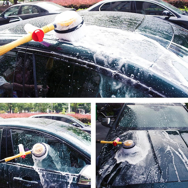 Automašīnas birste, rotācijas birste ar šķidruma dozatoru un 5 m šļūteni