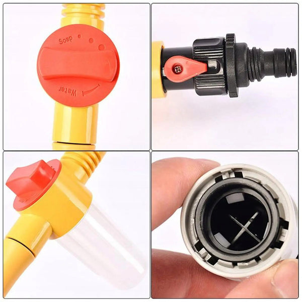 Automašīnas birste, rotācijas birste ar šķidruma dozatoru un 5 m šļūteni