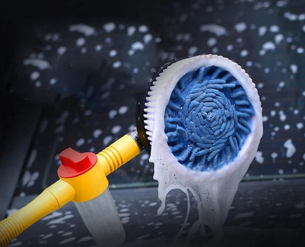 Automašīnas birste, rotācijas birste ar šķidruma dozatoru un 5 m šļūteni