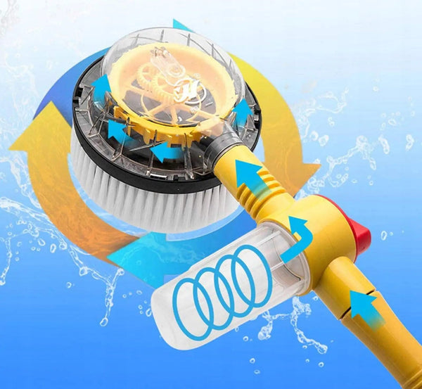 Automašīnas birste, rotācijas birste ar šķidruma dozatoru un 5 m šļūteni