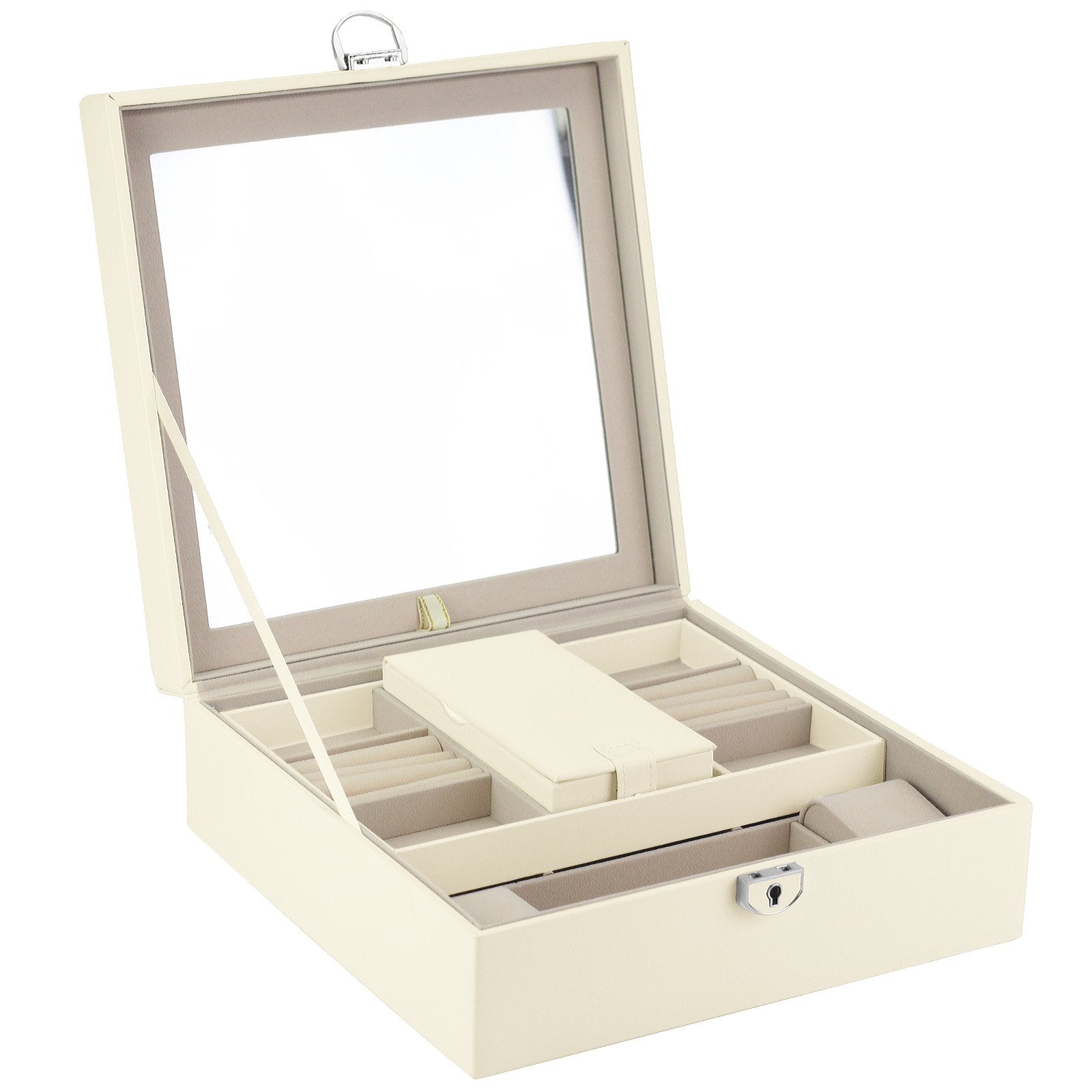PATRIZIA BEAUTY-23001 baltas kosmetikos lagaminėlis biały