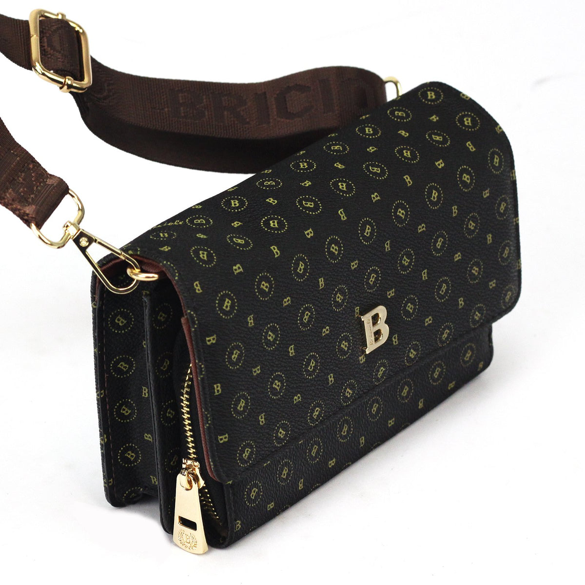 BRICIOLE 4150# juoda ir ruda ekoodos rankinė czarny + brąz