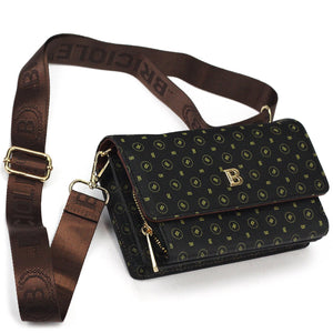 BRICIOLE 4150# juoda ir ruda ekoodos rankinė czarny + brąz