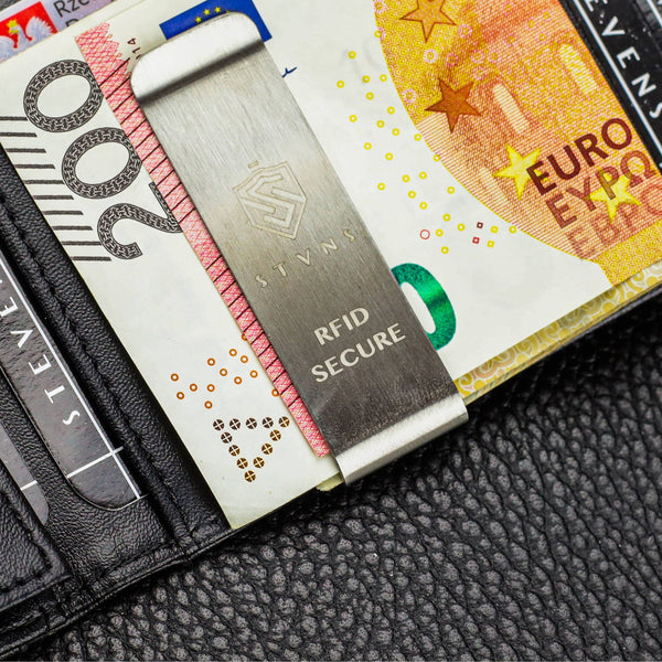 Vīriešu plāns ādas maks, karšu turētājs ar RFID F02 S18
