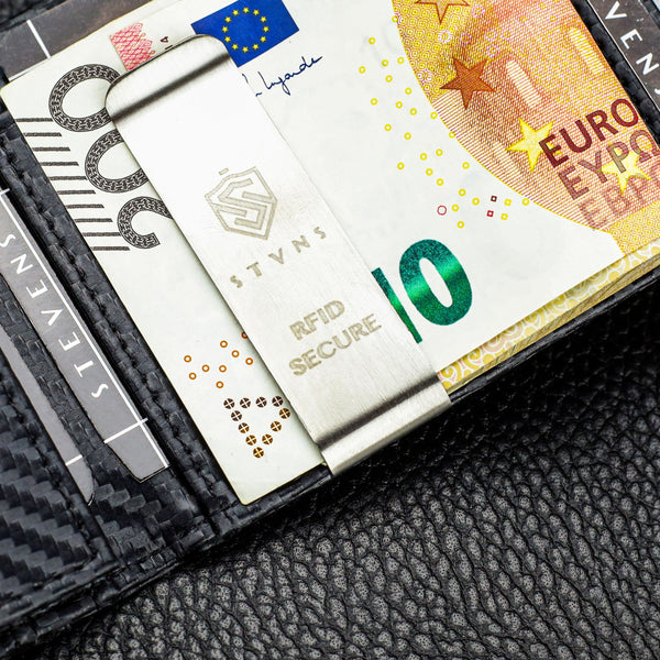 Vīriešu plāns maks, karšu turētājs ar RFID F02 oglekļa šķiedras S19 