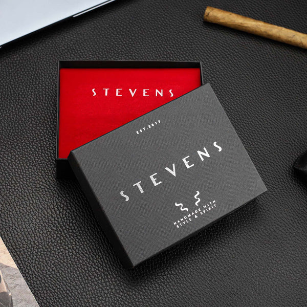 Vīriešu ādas maks Stevens 325A Carbon, melns S189