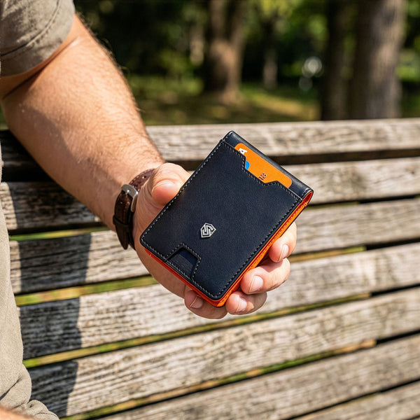 Vīriešu plāns maks, karšu turētājs ar RFID S23 identifikāciju