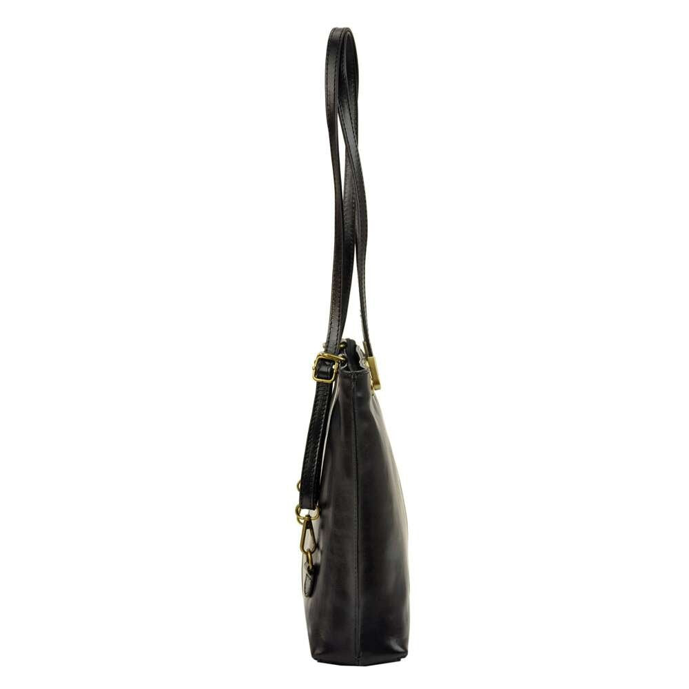Sieviešu ādas mugursoma-rokassoma Florence 35, melna