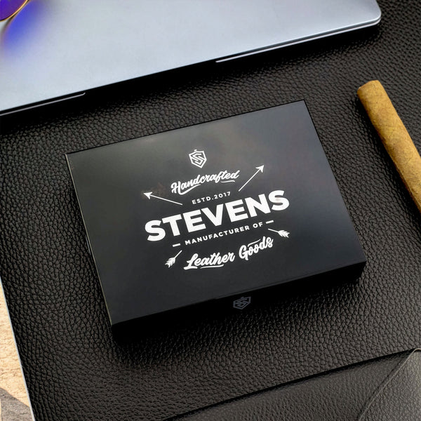 Īstas ādas vīriešu maks SLIM Stevens 84, melns S1033 