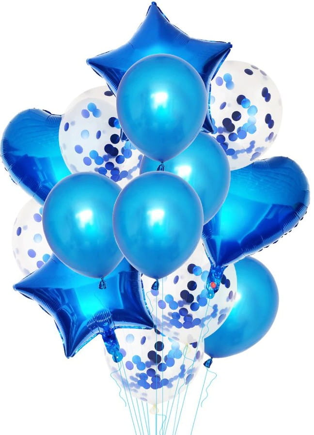 14 gab. zilo balonu komplekts F143