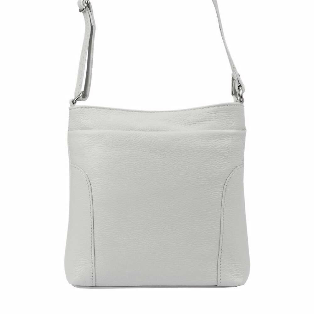 Moteriška odinė crossbody rankinė Patrizia, šviesiai pilka