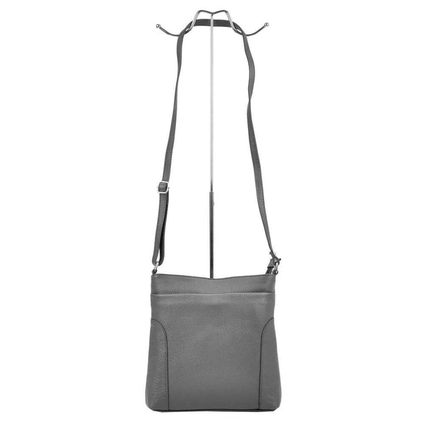 Moteriška odinė crossbody rankinė Patrizia, šviesiai pilka
