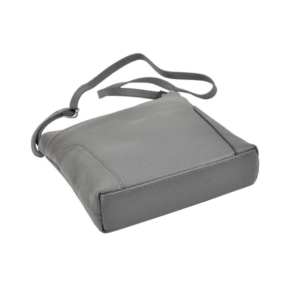 Moteriška odinė crossbody rankinė Patrizia, šviesiai pilka