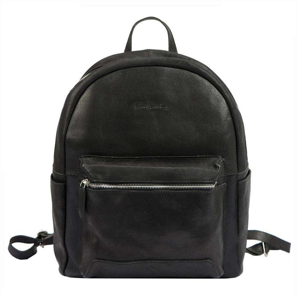 Ādas mugursoma Pierre Cardin YS12, melna