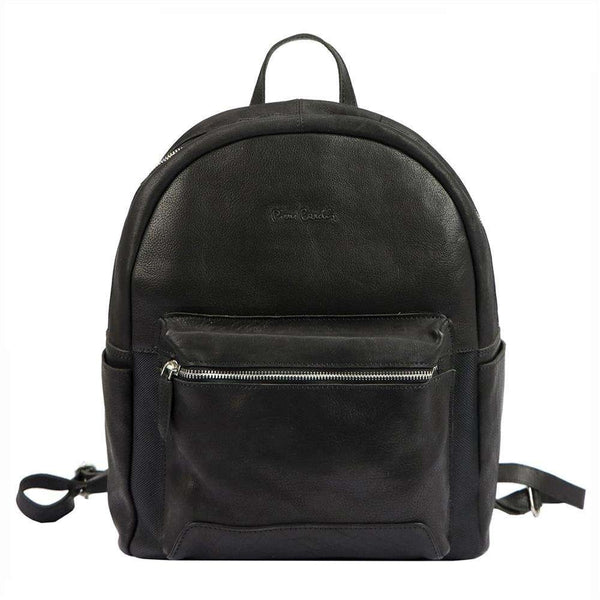 Ādas mugursoma Pierre Cardin YS12, melna