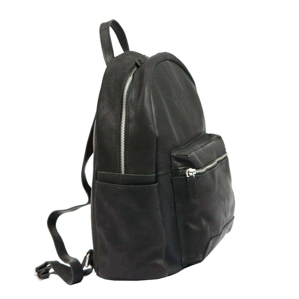 Ādas mugursoma Pierre Cardin YS12, melna