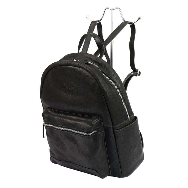Ādas mugursoma Pierre Cardin YS12, melna