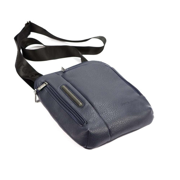 Vīriešu zila „crossbody“ soma Pierre Cardin, ekoloģiskā āda