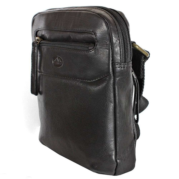 Vīriešu ādas crossbody soma EL FORREST MB10-61/67, melna