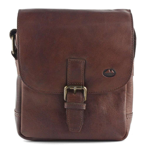 Vīriešu ādas crossbody soma EL FORREST MB11-22, brūna