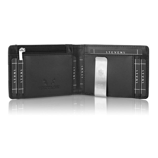 Vīriešu plāns ādas maks, karšu turētājs ar RFID F02 S18