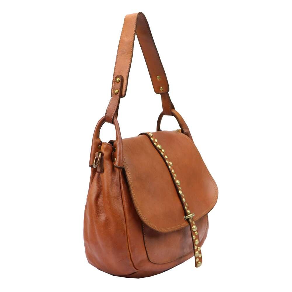 Moteriška odinė crossbody rankinė VS 006, ruda