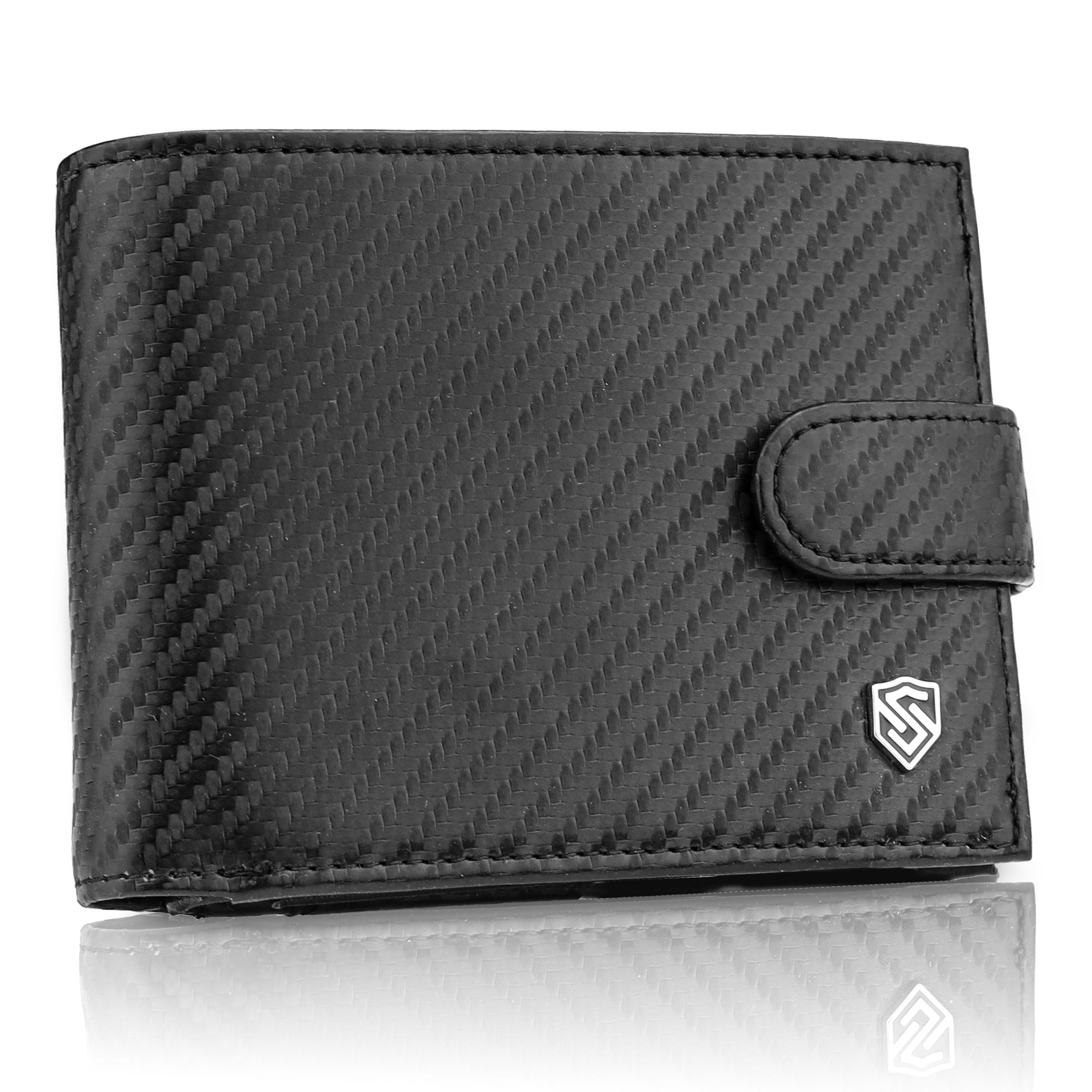 Vīriešu ādas maks Stevens 325A Carbon, melns S189