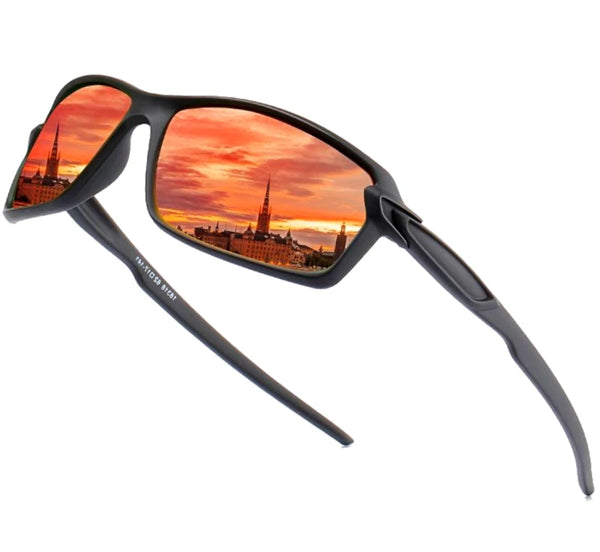 Polarizētas sporta saulesbrilles vīriešiem T33 sarkanas 