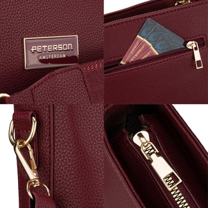 Moteriška bordo PU rankinė PTN H592