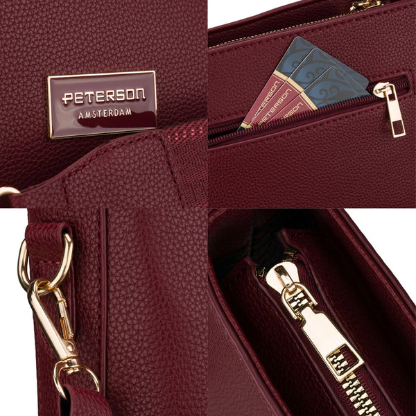 Moteriška bordo PU rankinė PTN H592