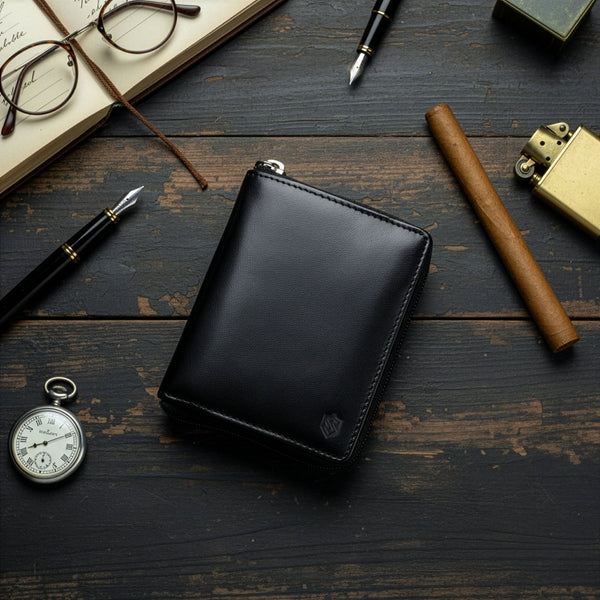 Vīriešu vertikāls ādas maks Stevens S17