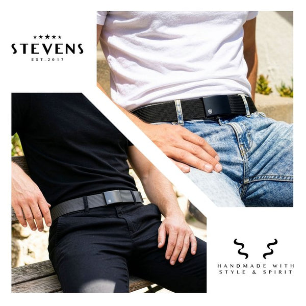 2 siksnu komplekts STEVENS melns + pelēks, 135 cm XL, universāls D211 