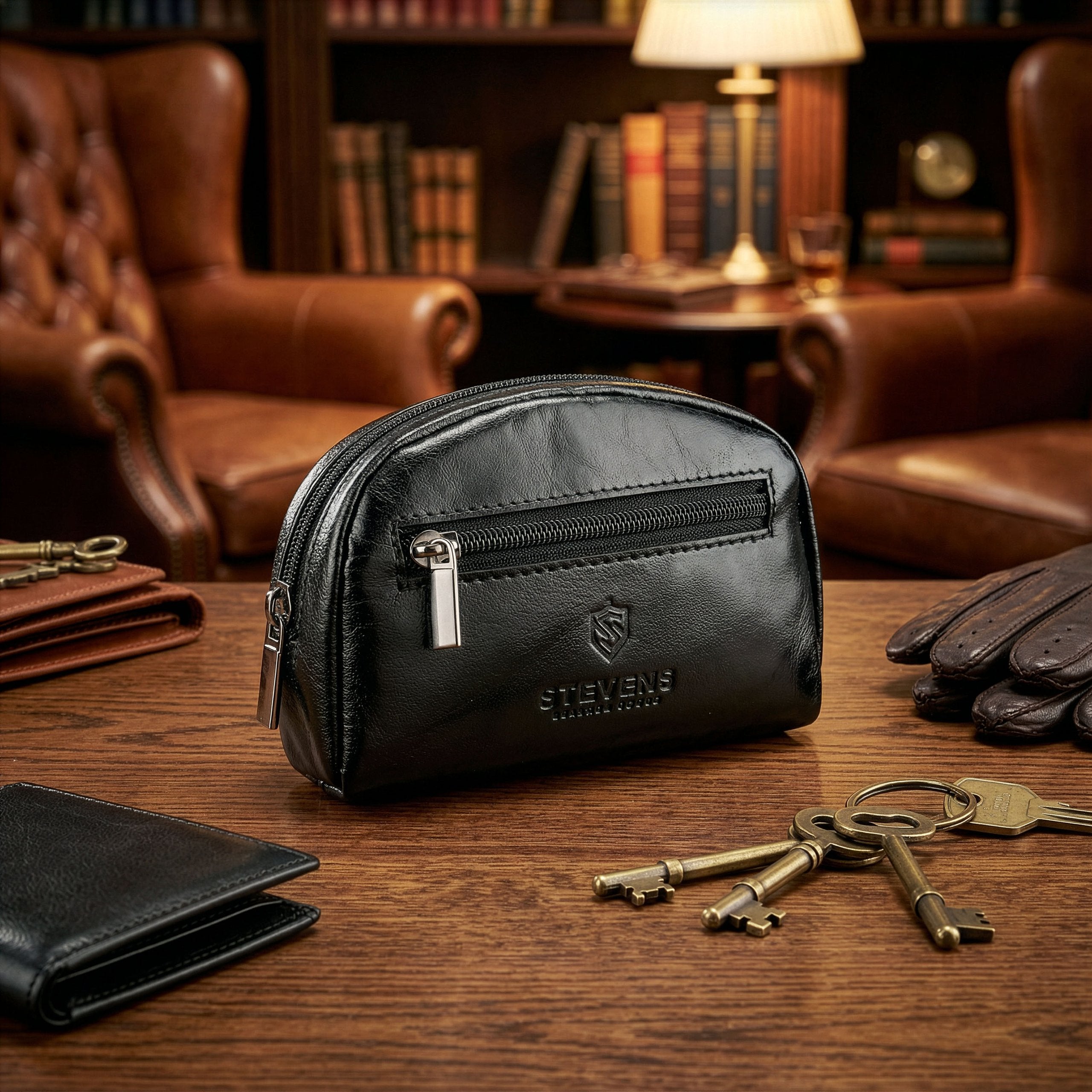 Maza ādas maciņš atslēgām, monētām Stevens P50 S1035