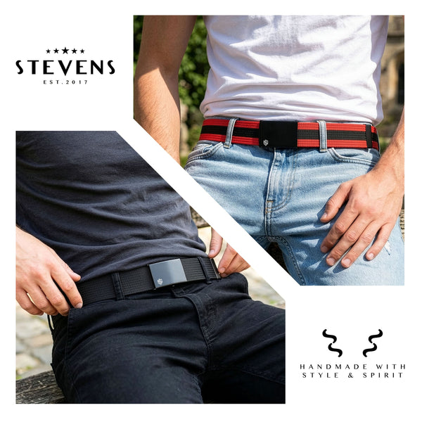 2 jostu komplekts STEVENS melna + tumši sarkana, 135 cm XL, universālas D209