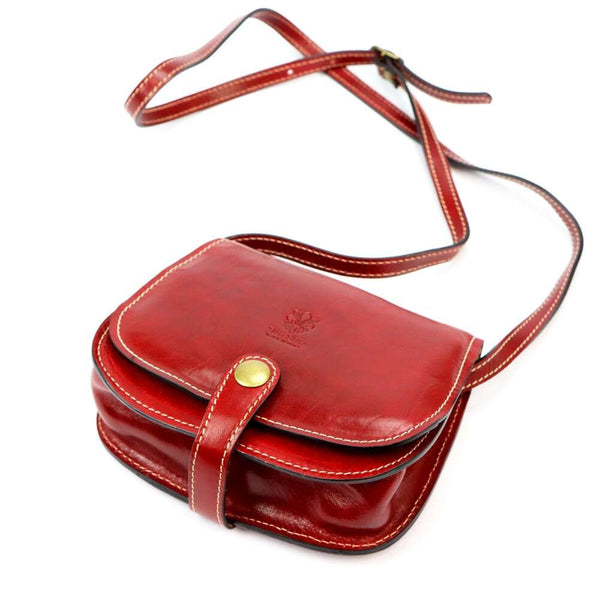 Sieviešu ādas rokassoma Florence ART. 882, sarkana, crossbody