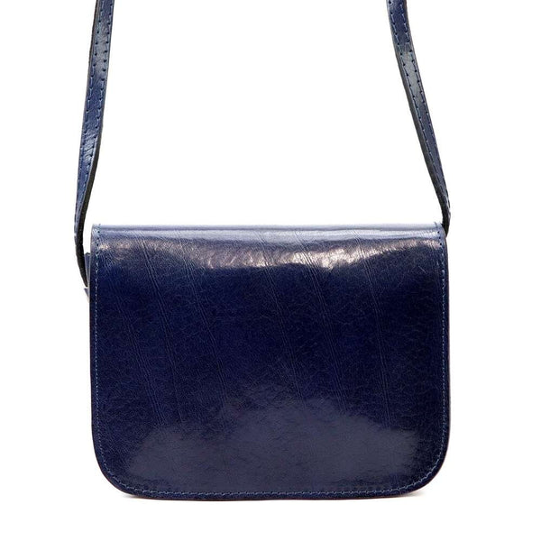 Florence 43 sieviešu dabīgās ādas soma "Crossbody", tumši zila